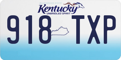 KY license plate 918TXP