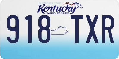 KY license plate 918TXR