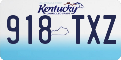 KY license plate 918TXZ