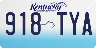 KY license plate 918TYA