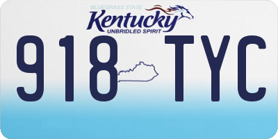 KY license plate 918TYC