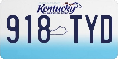 KY license plate 918TYD
