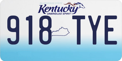 KY license plate 918TYE