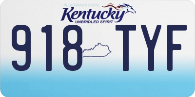 KY license plate 918TYF