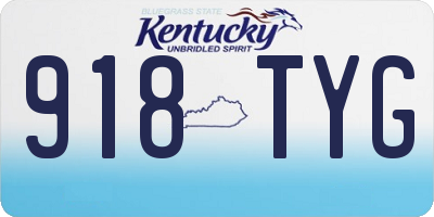 KY license plate 918TYG