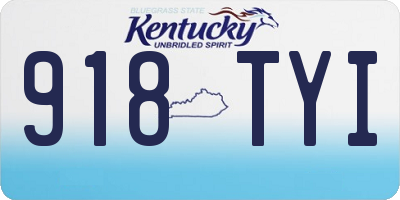 KY license plate 918TYI