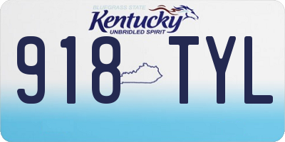 KY license plate 918TYL