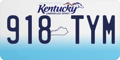KY license plate 918TYM