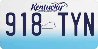KY license plate 918TYN