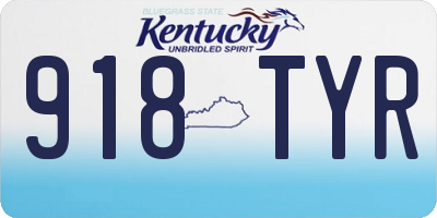 KY license plate 918TYR