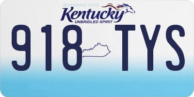 KY license plate 918TYS