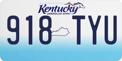 KY license plate 918TYU