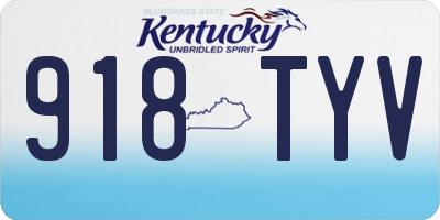 KY license plate 918TYV