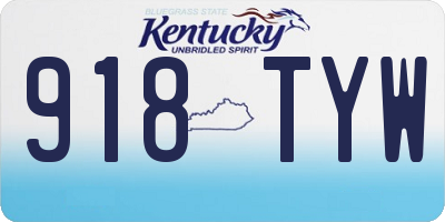 KY license plate 918TYW