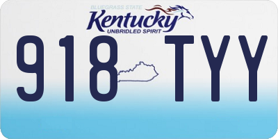 KY license plate 918TYY