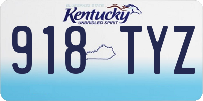 KY license plate 918TYZ