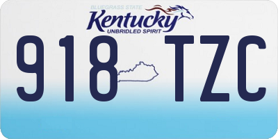 KY license plate 918TZC