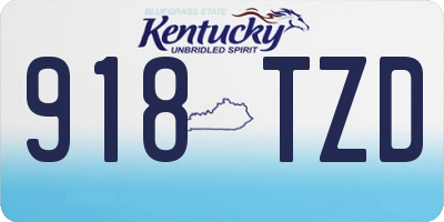 KY license plate 918TZD