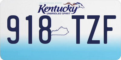 KY license plate 918TZF