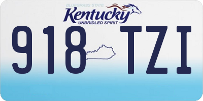KY license plate 918TZI