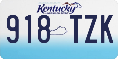 KY license plate 918TZK