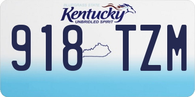 KY license plate 918TZM