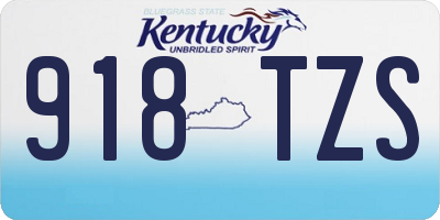 KY license plate 918TZS
