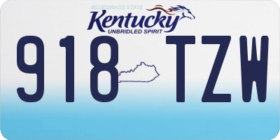 KY license plate 918TZW
