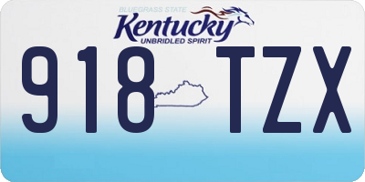 KY license plate 918TZX