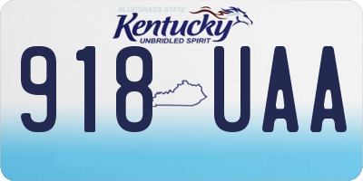 KY license plate 918UAA
