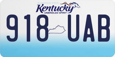 KY license plate 918UAB