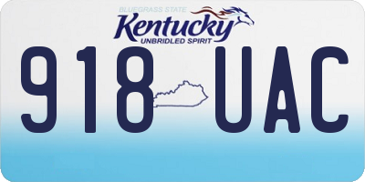 KY license plate 918UAC