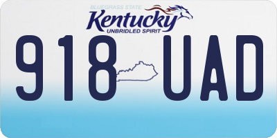 KY license plate 918UAD