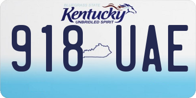 KY license plate 918UAE