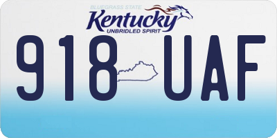 KY license plate 918UAF