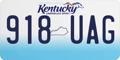 KY license plate 918UAG