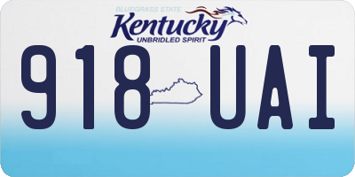 KY license plate 918UAI