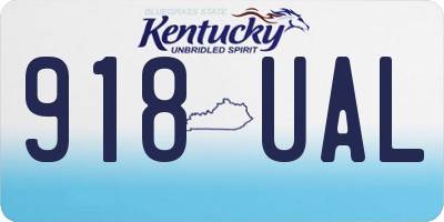 KY license plate 918UAL