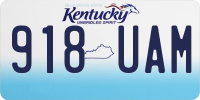 KY license plate 918UAM