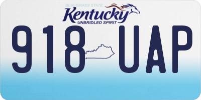 KY license plate 918UAP