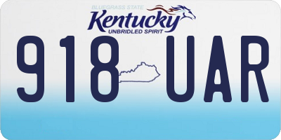 KY license plate 918UAR