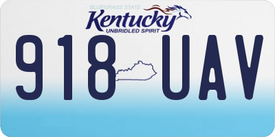KY license plate 918UAV