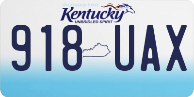 KY license plate 918UAX