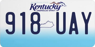 KY license plate 918UAY