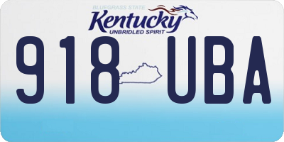 KY license plate 918UBA