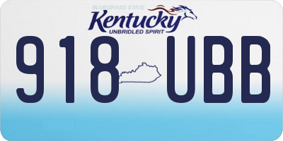 KY license plate 918UBB