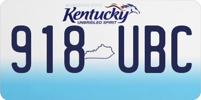 KY license plate 918UBC