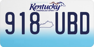 KY license plate 918UBD
