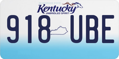 KY license plate 918UBE