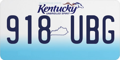 KY license plate 918UBG